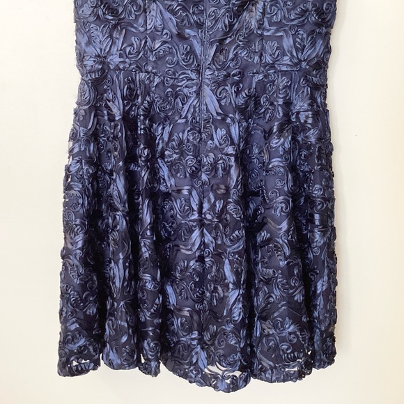 Alex Evenings Embellished Fit and Flare Soutache on Tulle Dress - Blue - 14W - Picture 8 of 10